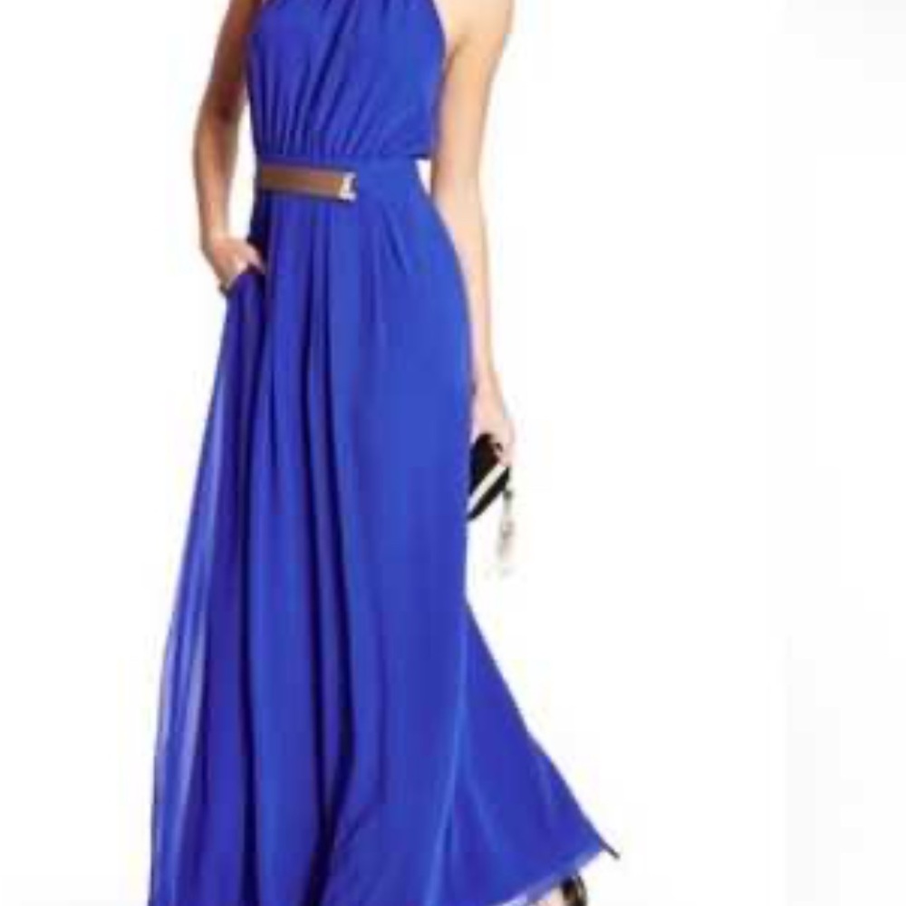 Elegant Blue Maxi Dress